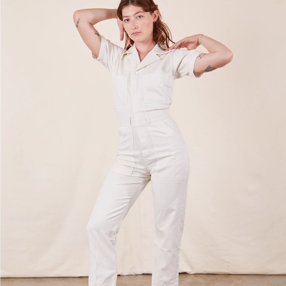 Big Bud Press Short Sleeve Jumpsuit off white